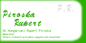 piroska rupert business card